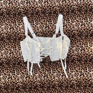 perfect escape lace-up corset top